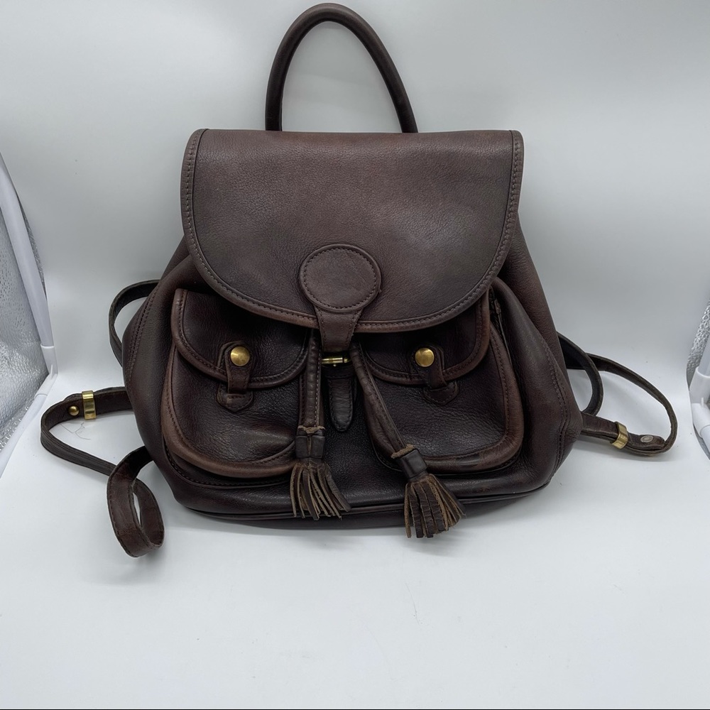 Dooney  Bourke Vintage Leather Drawstring Backpack